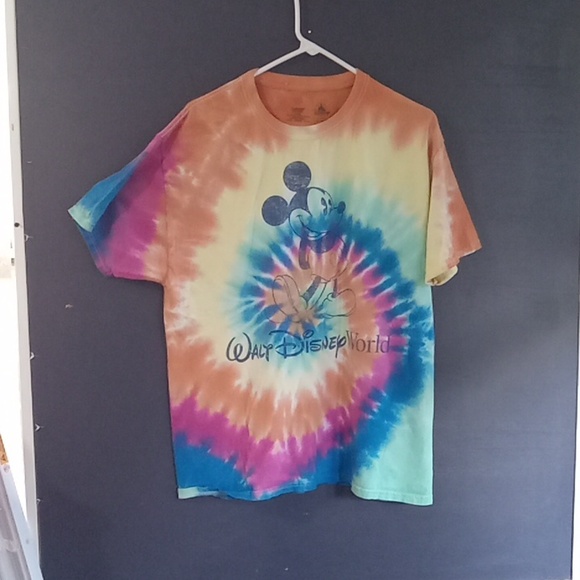Disney Other - GUC Walt Disney World Mickey Mouse tie dye size large green blue purp…